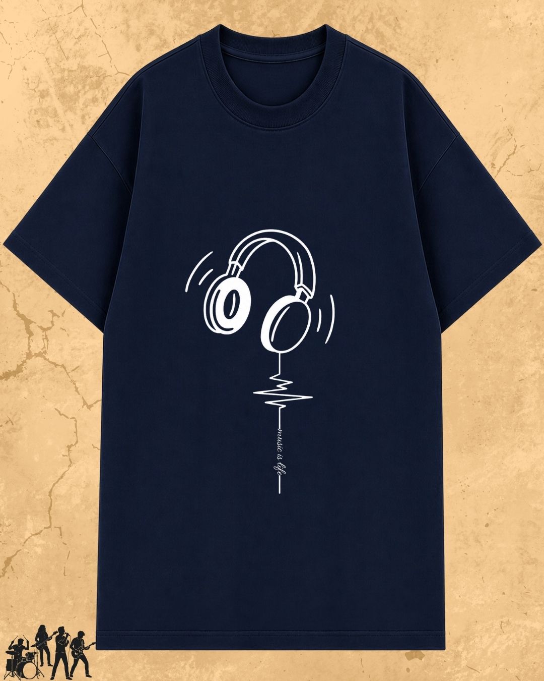 Minimal Music Vibe Cotton Tshirt