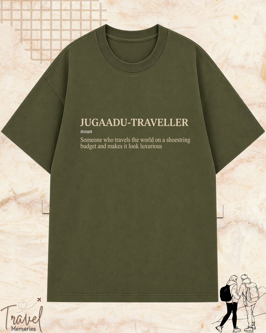 Hinglish Minimalist Dictionary Travel Cotton Tshirt