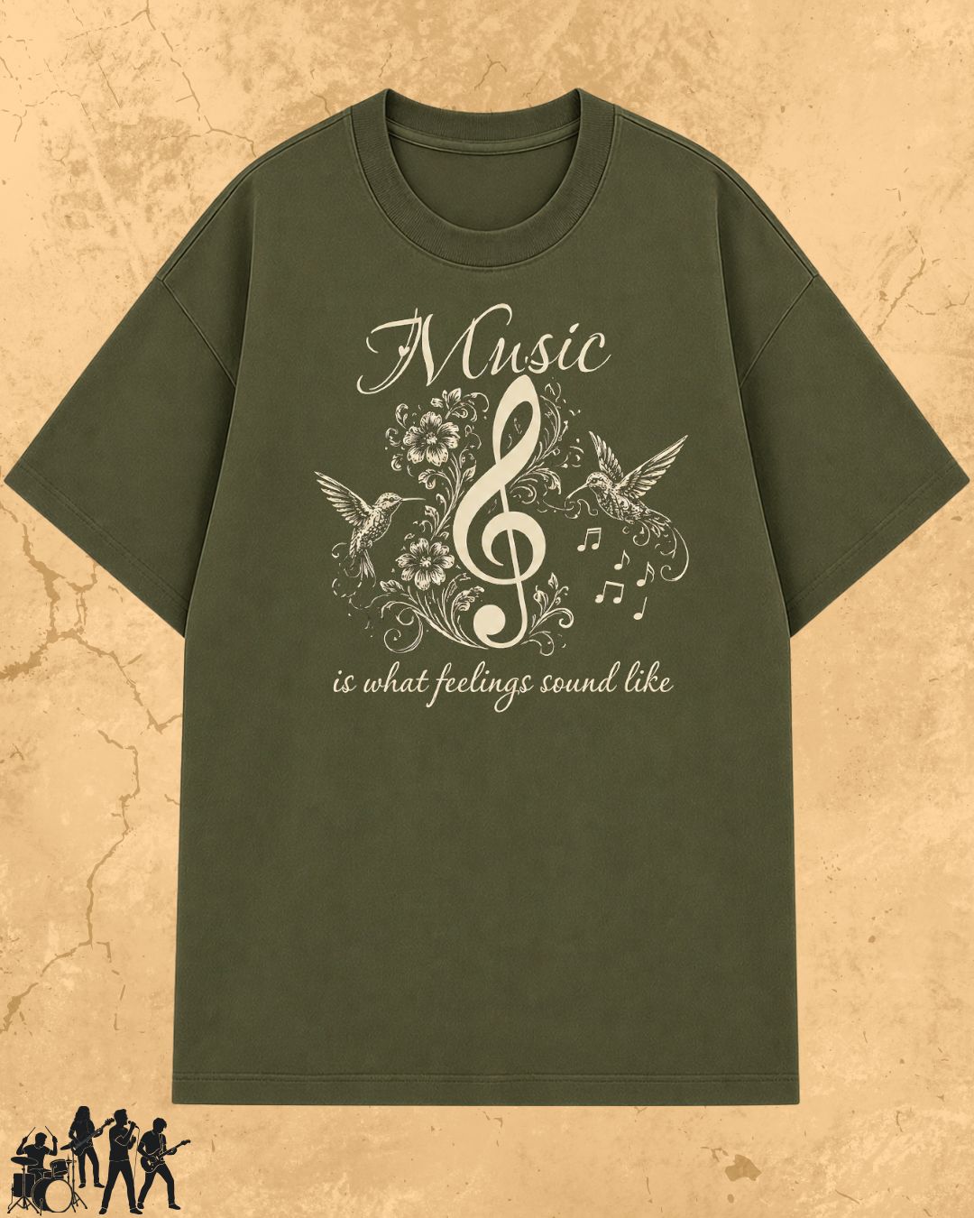 Music Is What Feelings Sound Like Cotton Tee