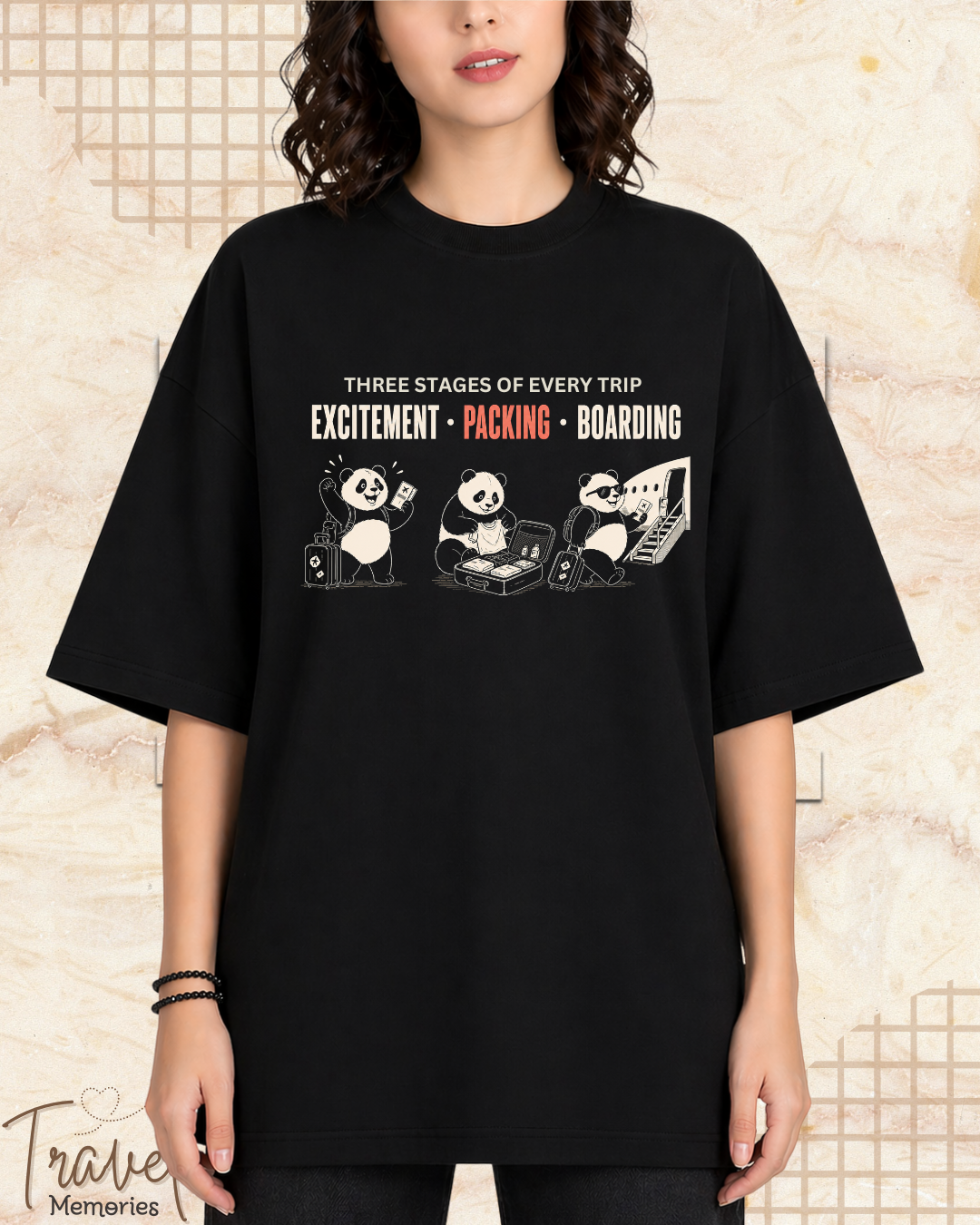 Three Stages of Every Trip Series 1 Travel Cotton Tshirt