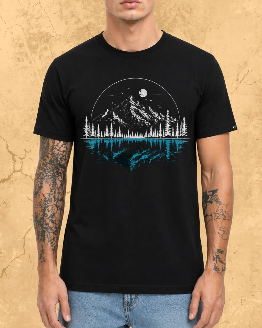 Mountain Reflection Cotton Tshirt