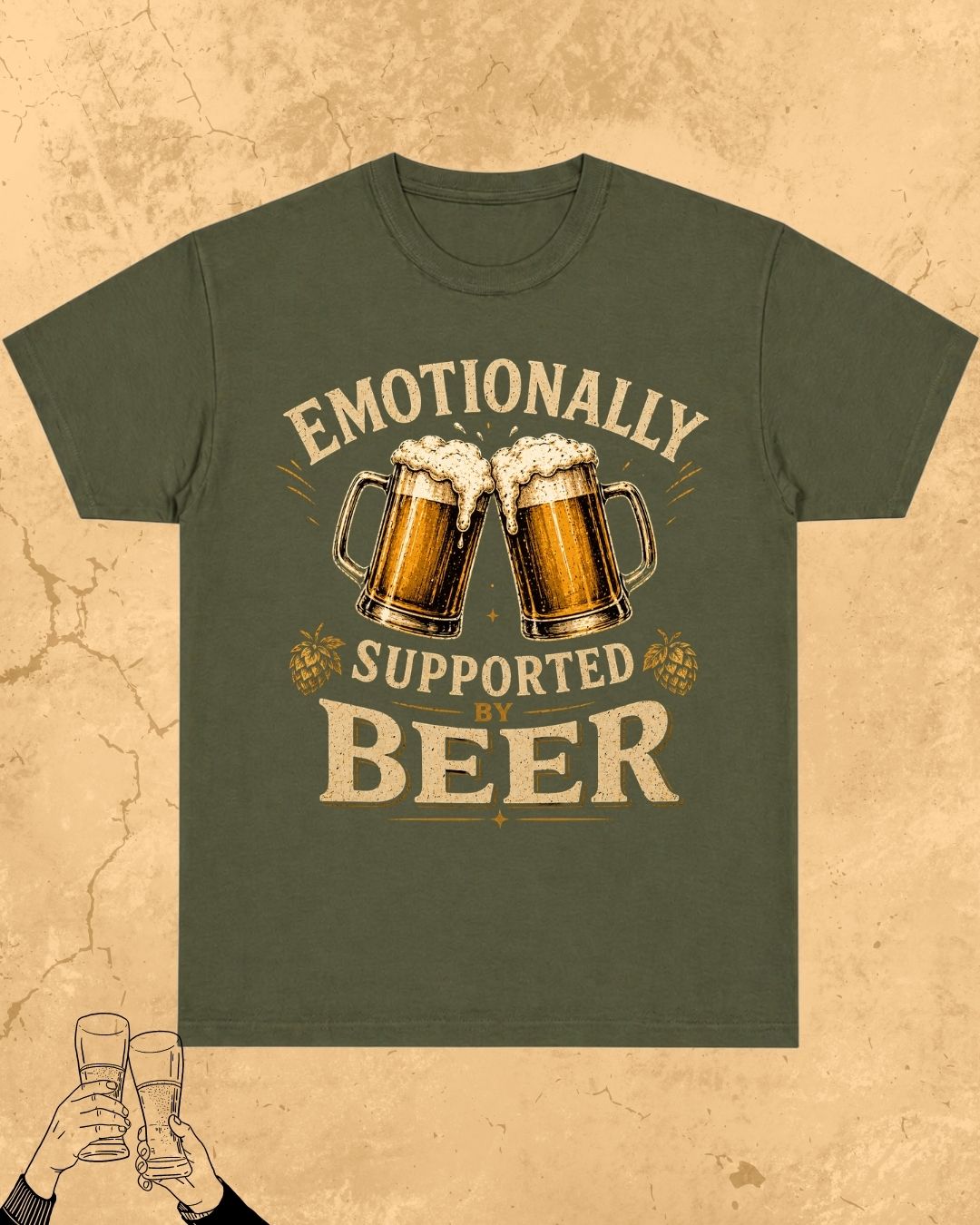 Beer Bond Statement Cotton T-Shirt