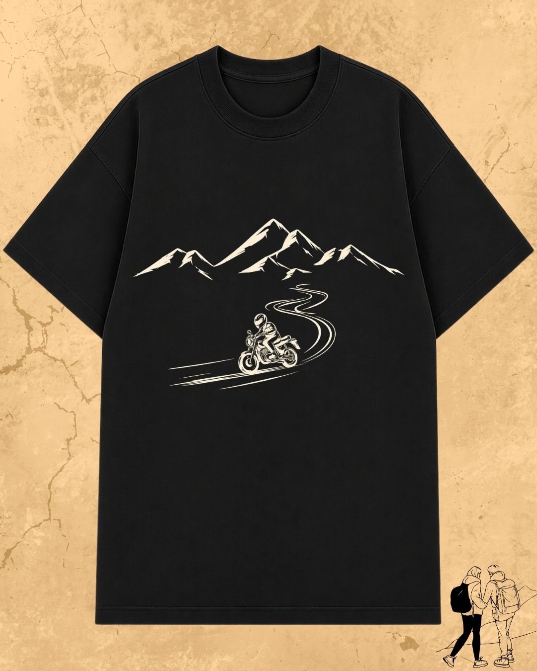 Minimalist Wanderline Travel Cotton Tshirt
