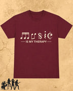 Music Is My Therapy Cotton Tshirt