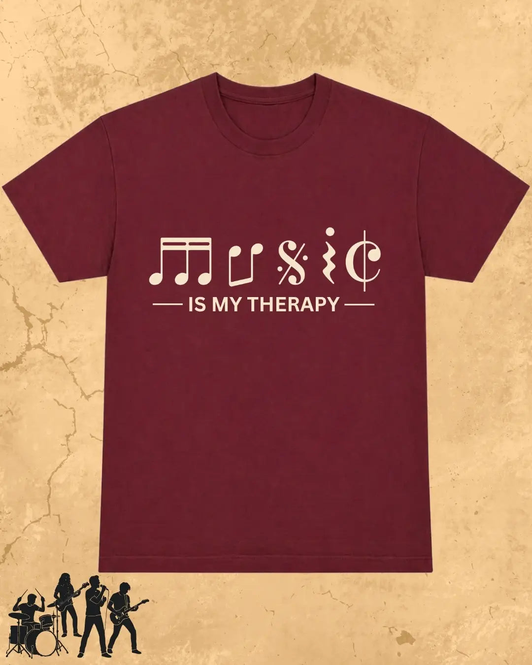 Music Is My Therapy Cotton Tshirt