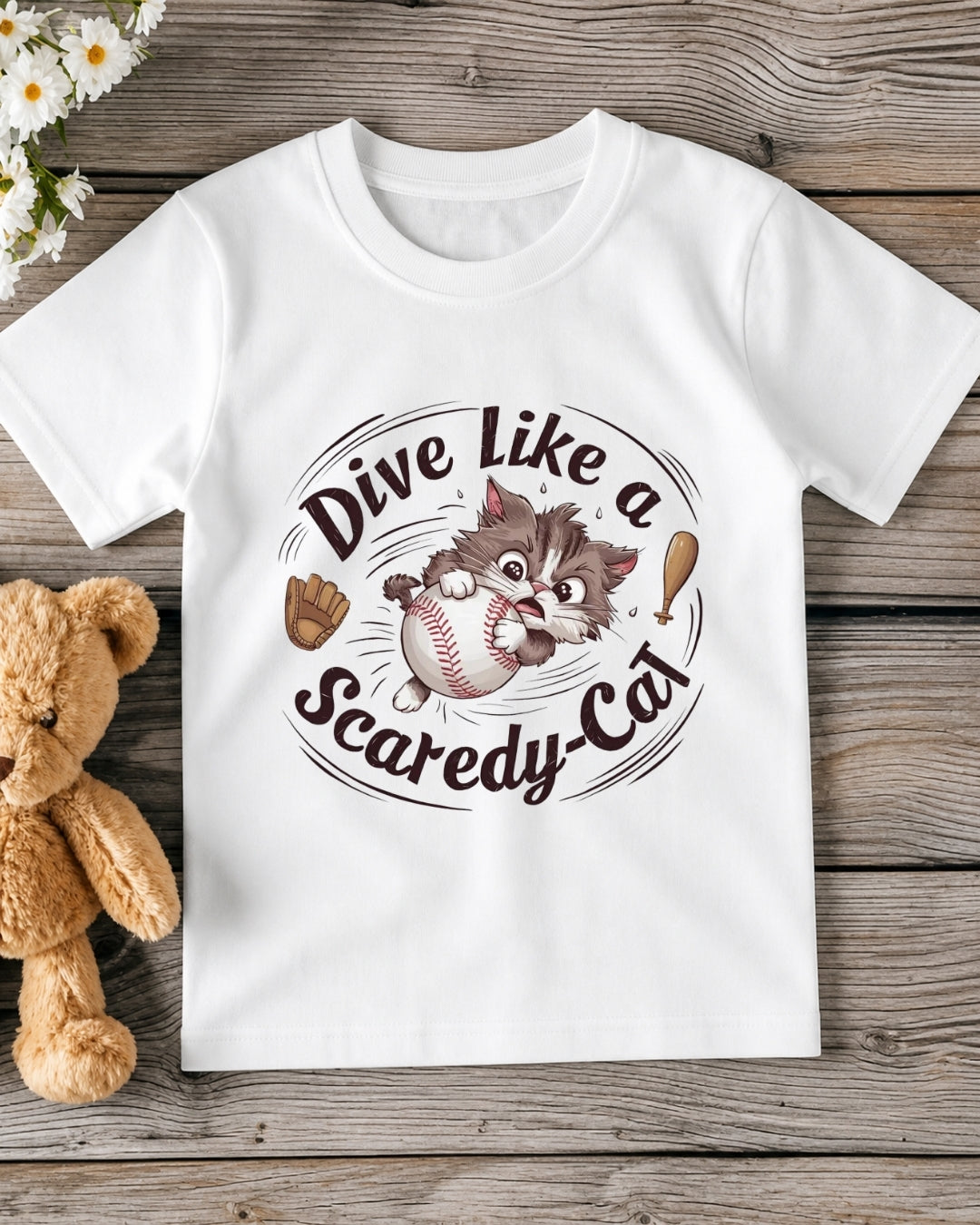 Drive Like Scaredy Cat kid Cotton Tshirt
