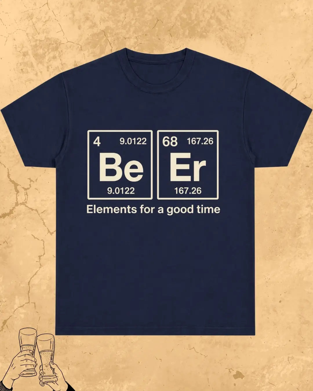 Beer Chemistry Pun Cotton Tshirt