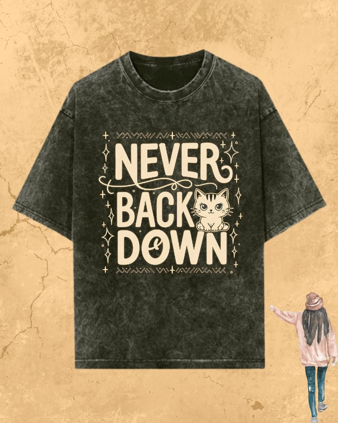Cool Meow Girl Vibes Cotton Tee