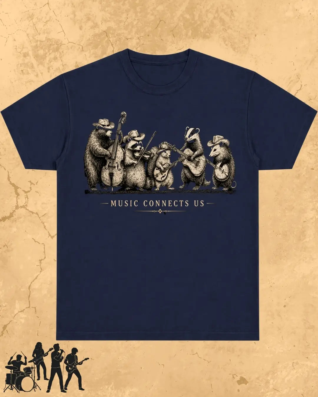Folk Band Animals Music T-Shirt