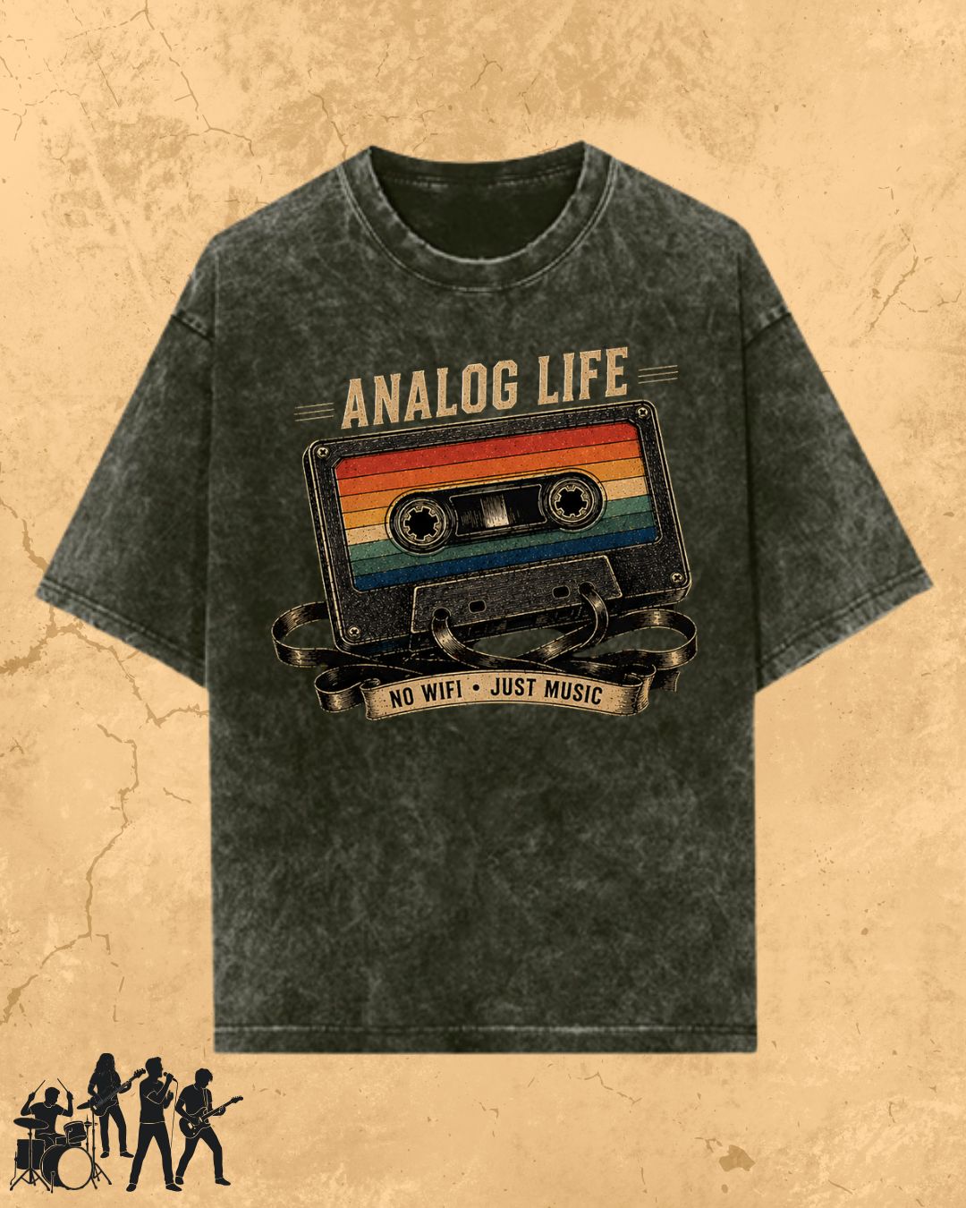 Retro Cassette Music Cotton Tshirt
