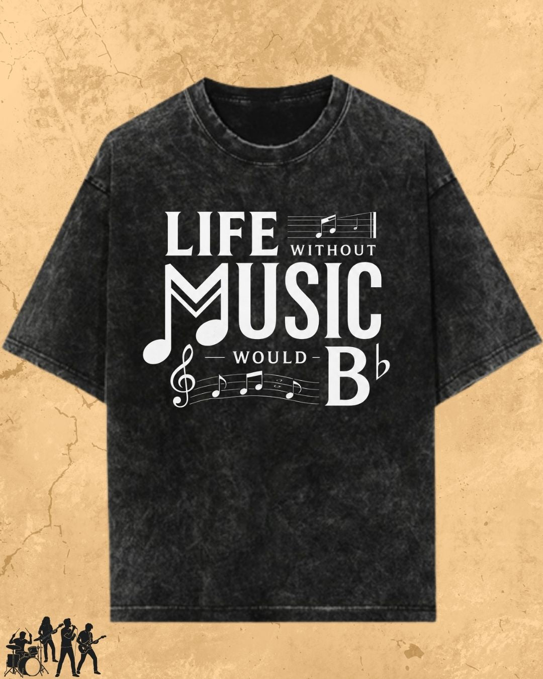 Life Without Music Would B Flat Cotton T-Shirt
