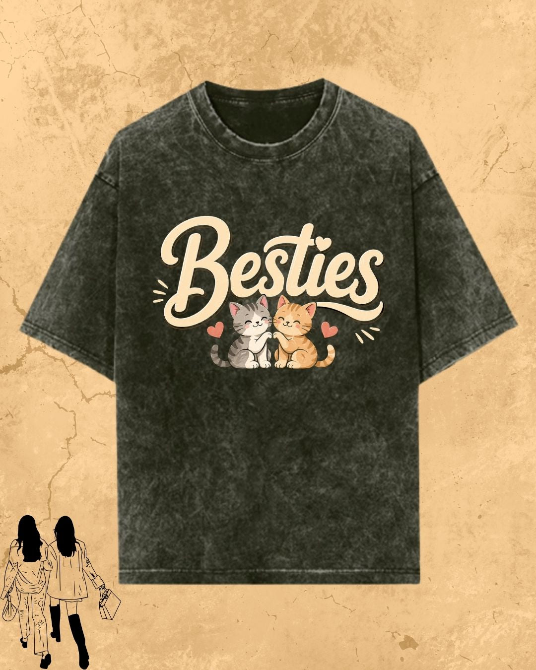 Meow Besties Cotton Tshirt