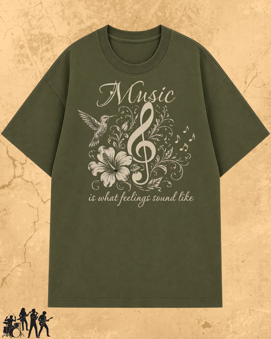 Music Is What Feelings Sound Like Cotton Tee