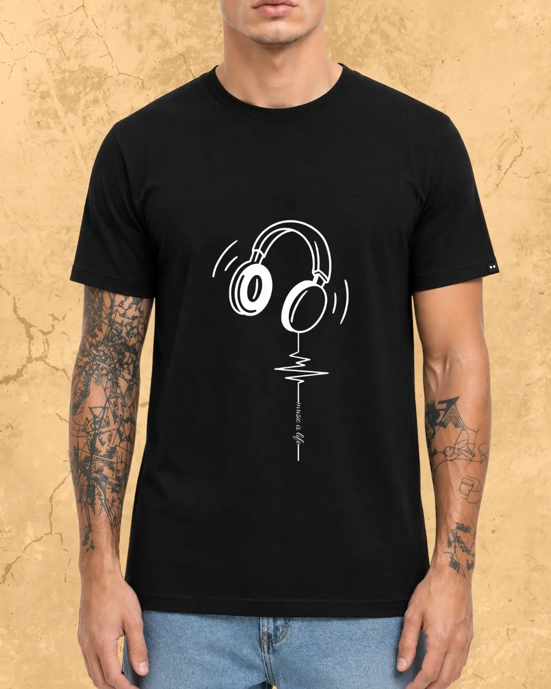 Minimal Music Vibe Cotton Tshirt