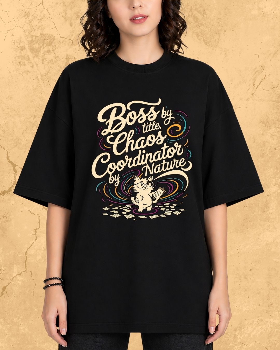 Cool Meow Girl Vibes Cotton Tee