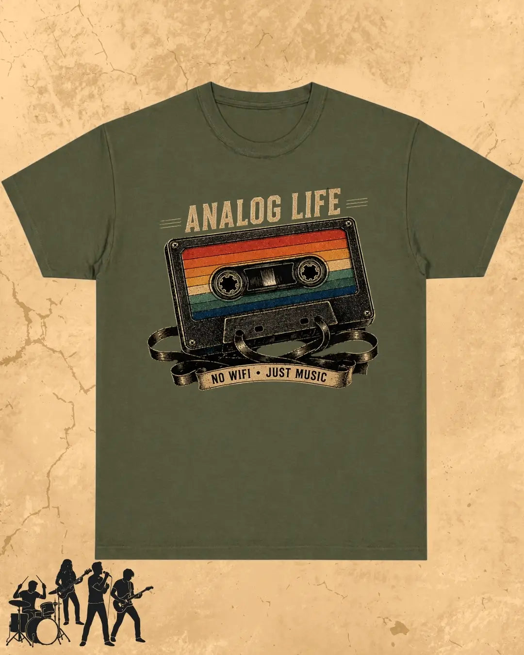 Retro Cassette Music Cotton Tshirt