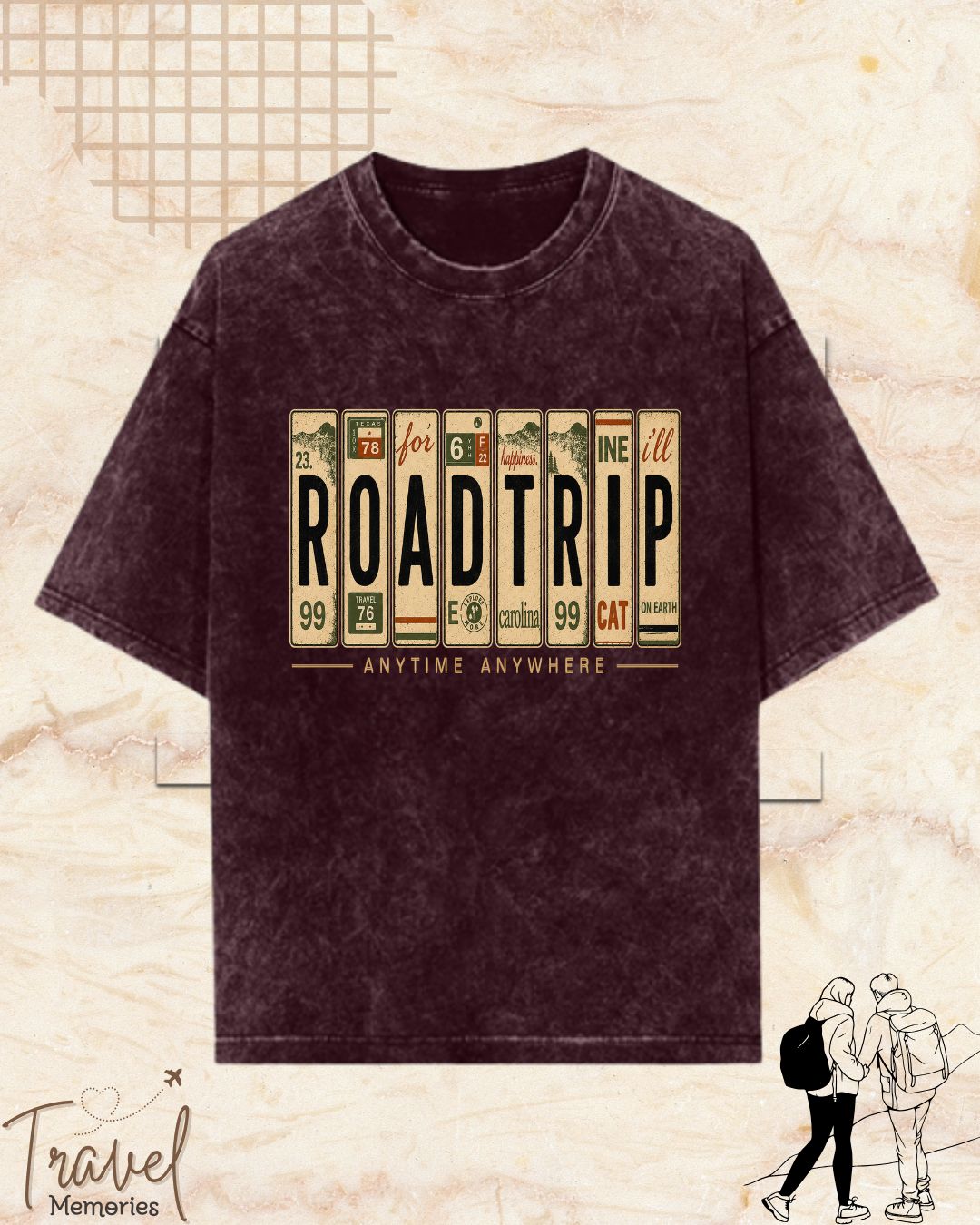 Roadtrip Travel Cotton Tshirt