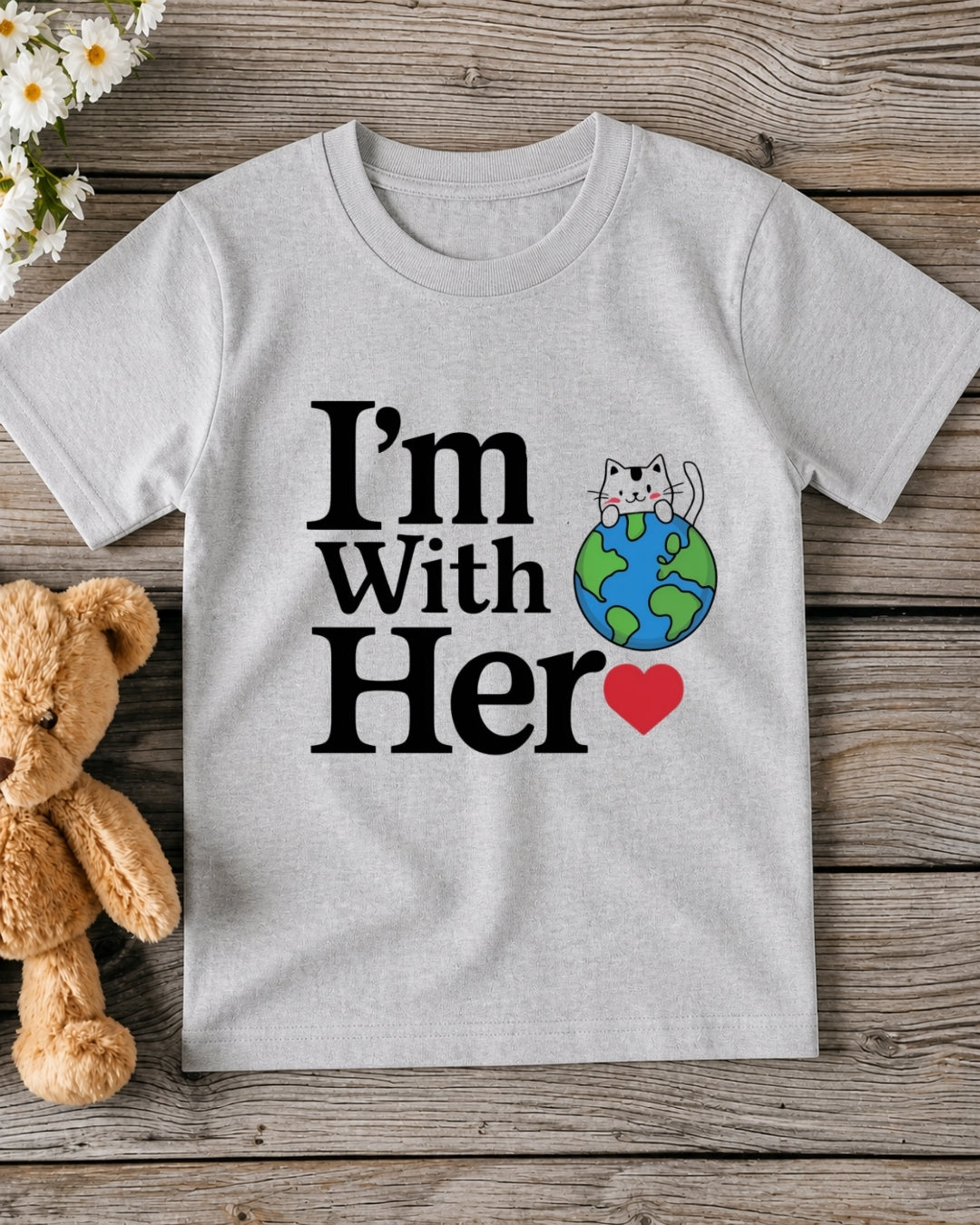 I'm With Her Kid Cotton Tshirt