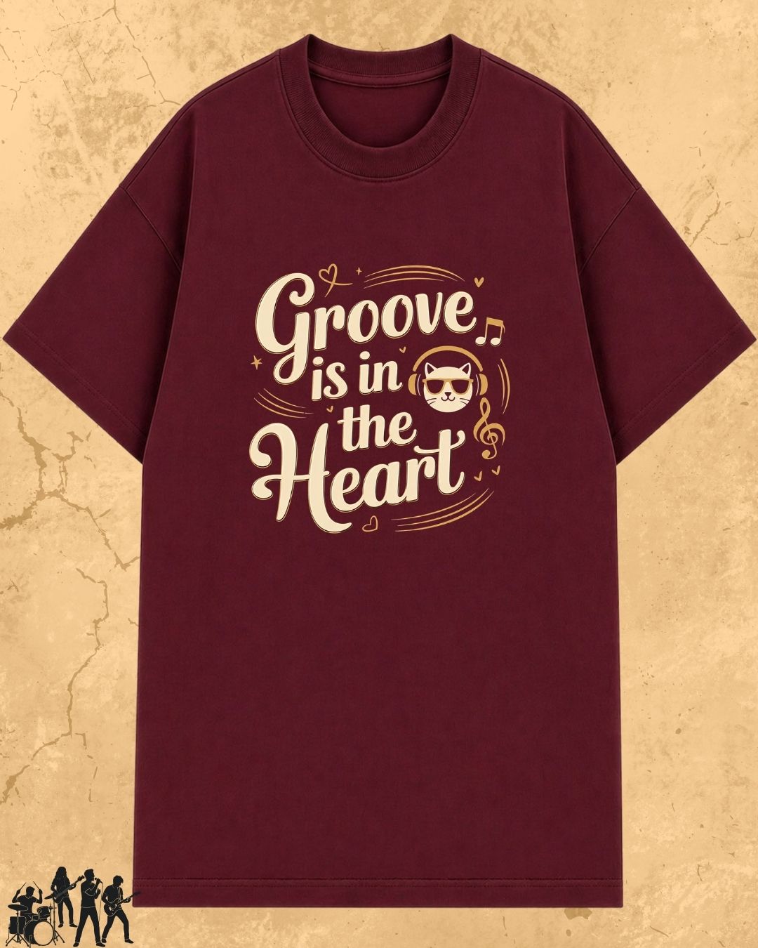 Purrfect Groove Cotton Tee