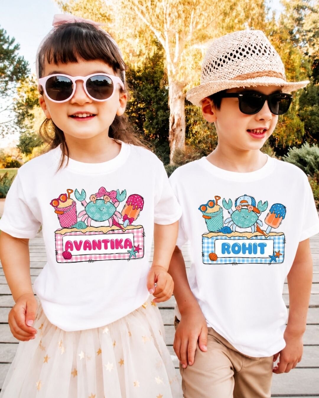 Beach Custom Kid's Cotton Tee