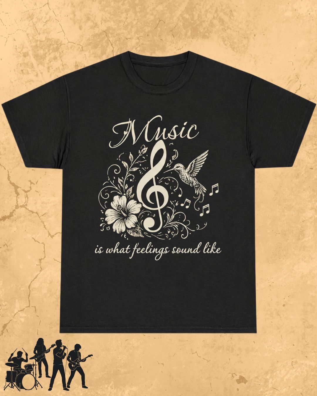 Music Is What Feelings Sound Like Cotton Tee