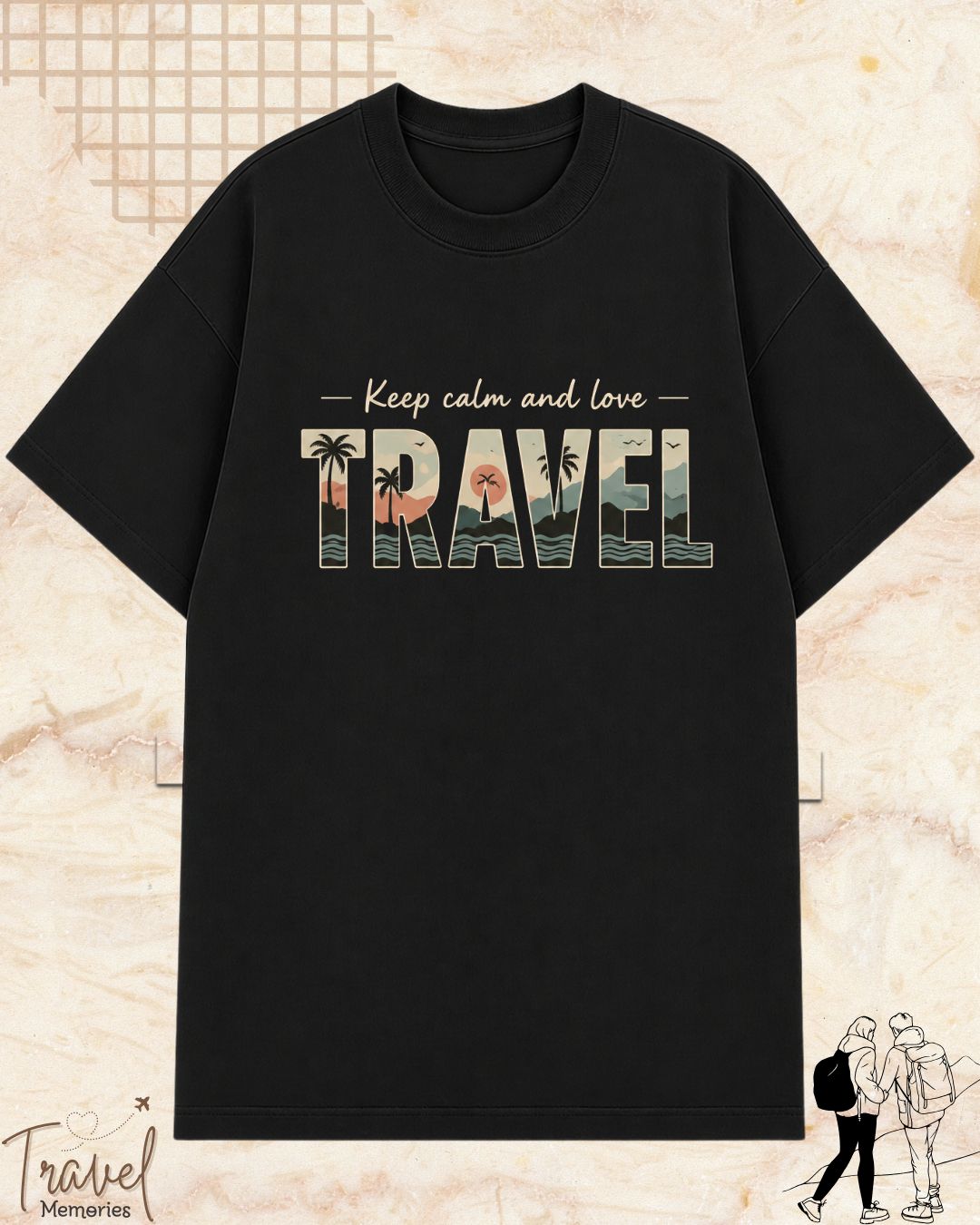 WanderScape Travel Cotton Tshirt