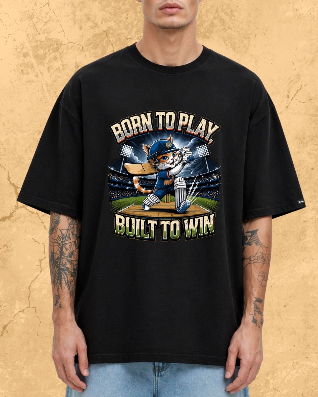Meow Cricket Champion Cotton Tee