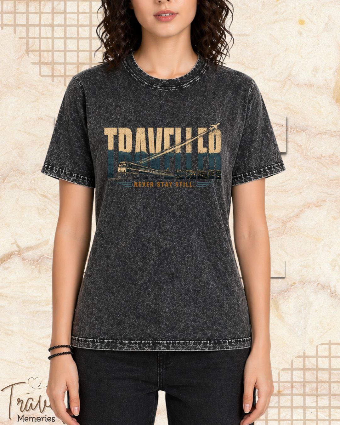 Vintage Travel Vibes Cotton Tshirt