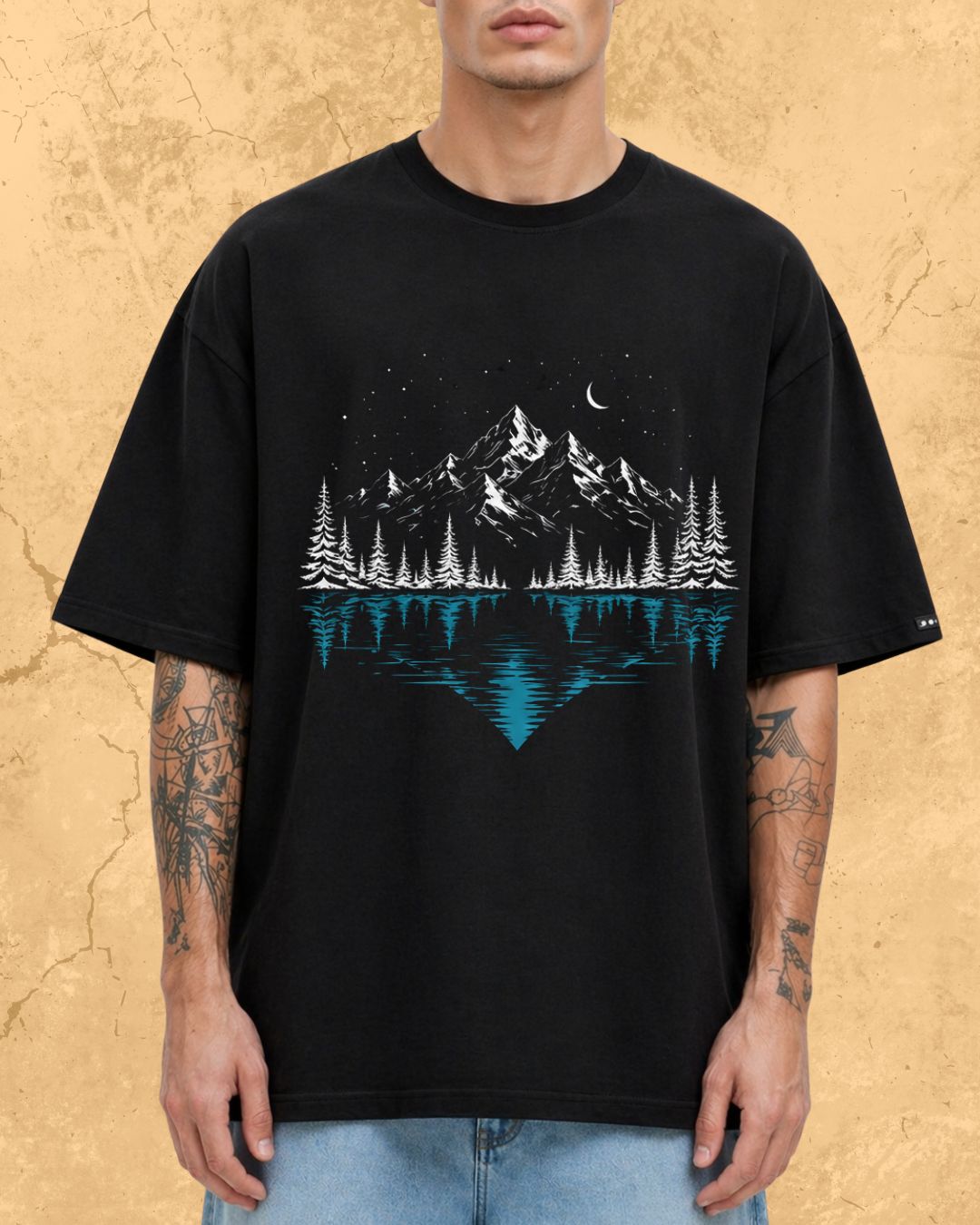 Mountain Reflection Cotton Tshirt