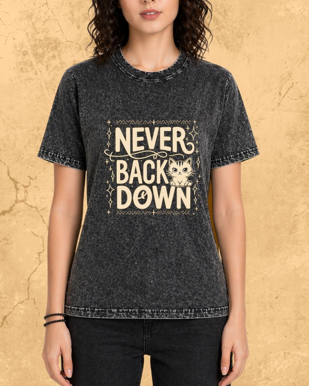 Cool Meow Girl Vibes Cotton Tee