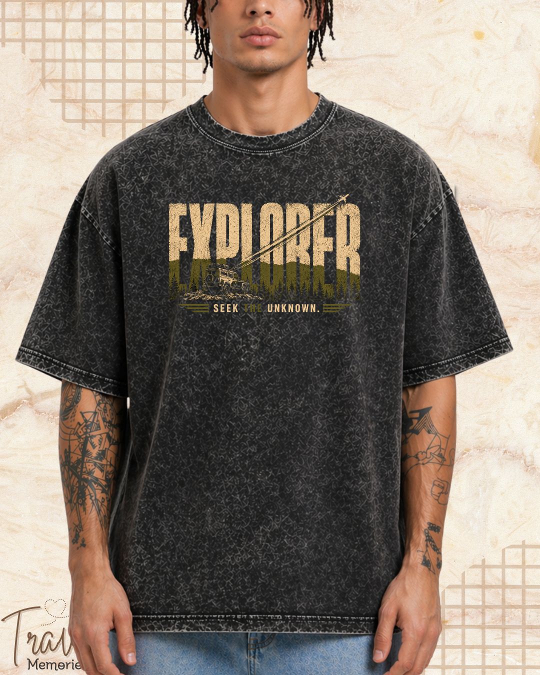 Vintage Travel Vibes Cotton Tshirt