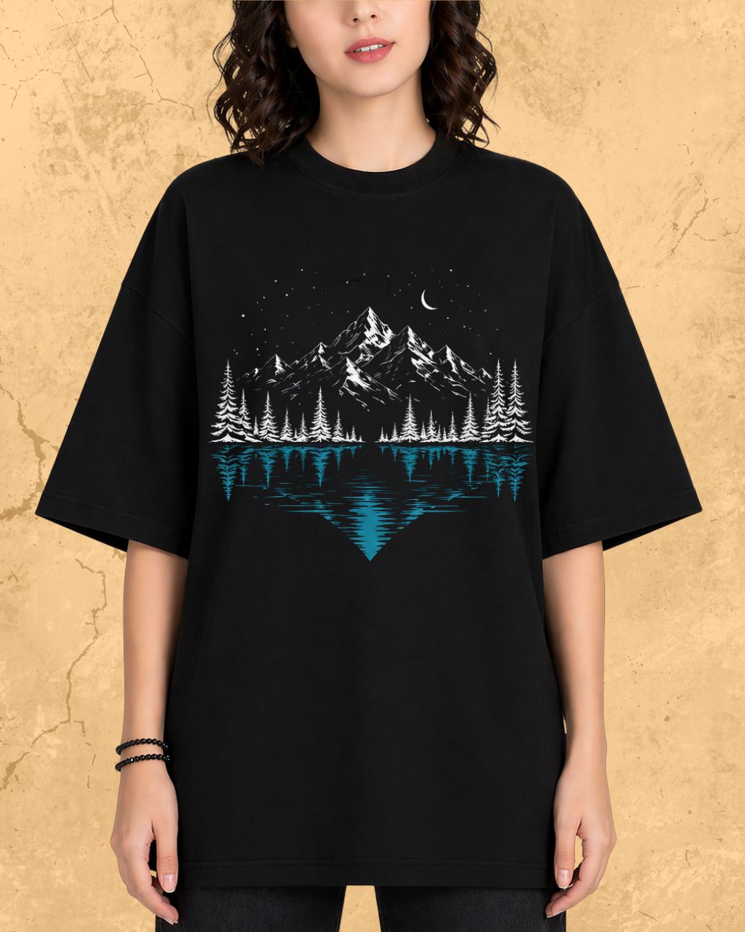 Mountain Reflection Cotton Tshirt