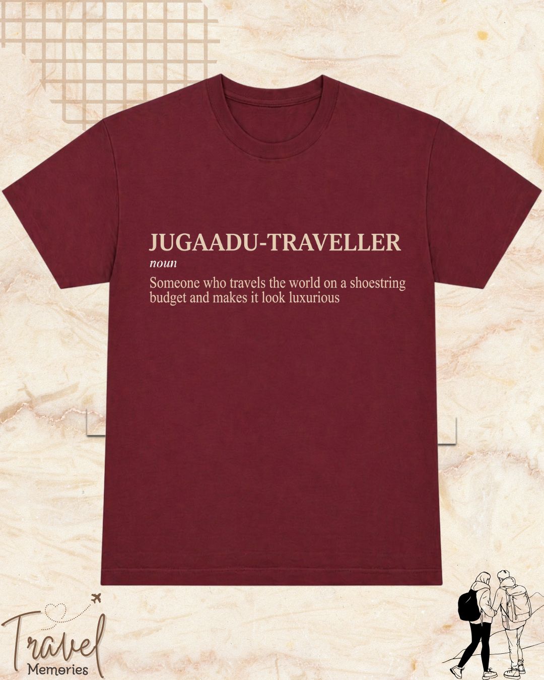 Hinglish Minimalist Dictionary Travel Cotton Tshirt