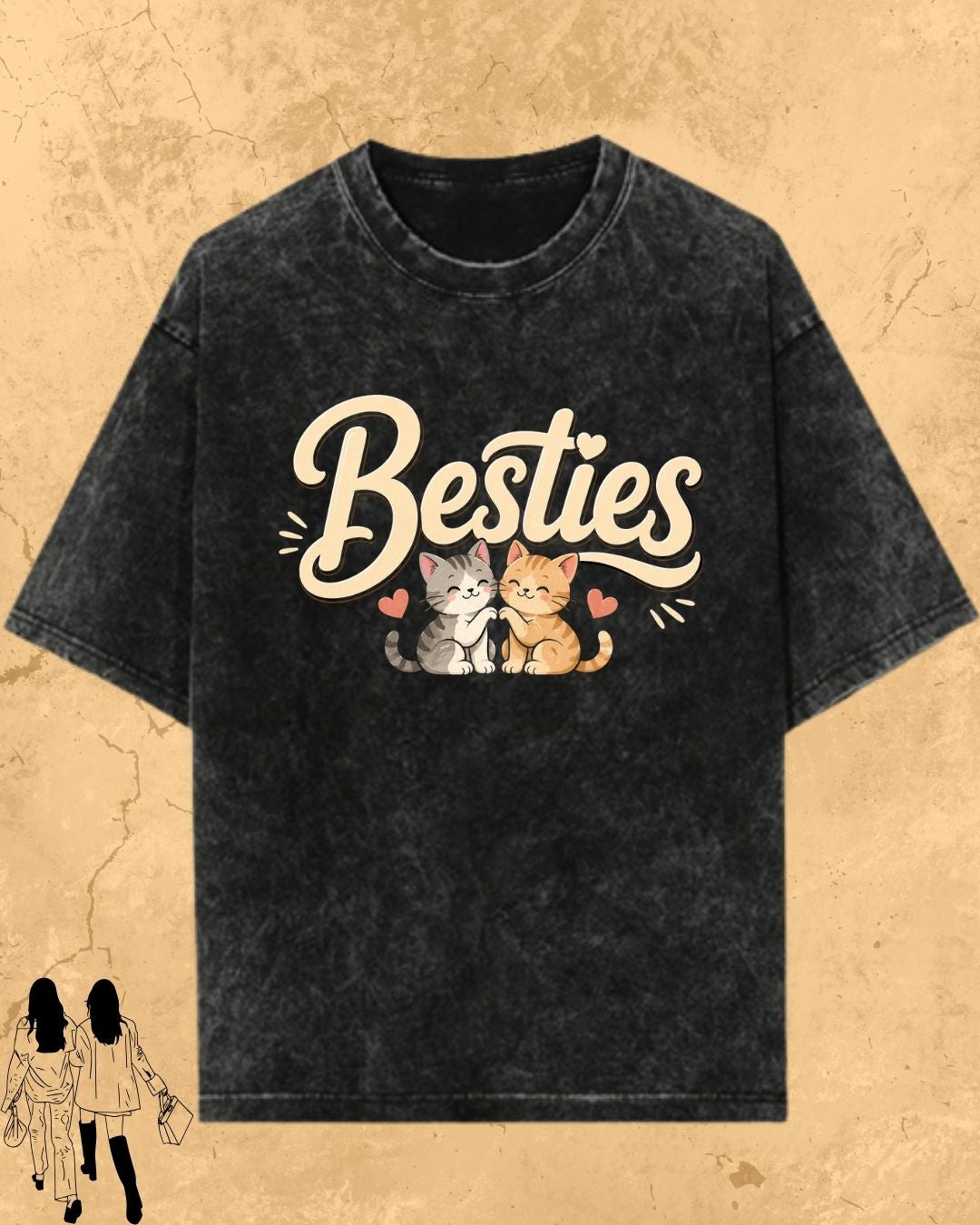 Meow Besties Cotton Tshirt