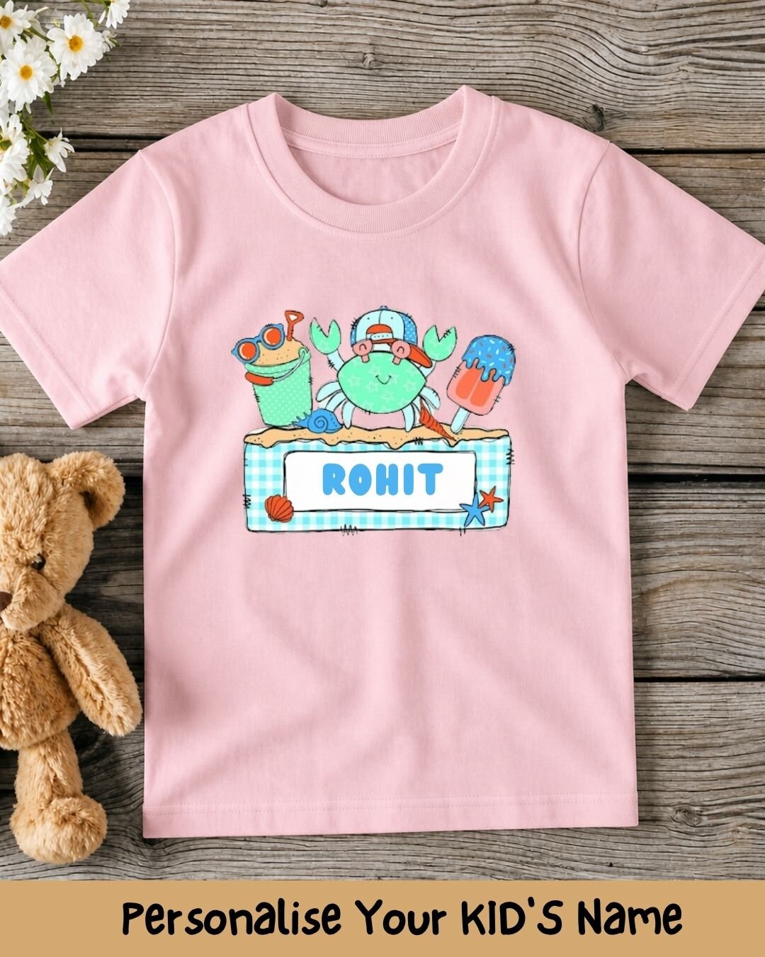 Beach Custom Kid's Cotton Tee