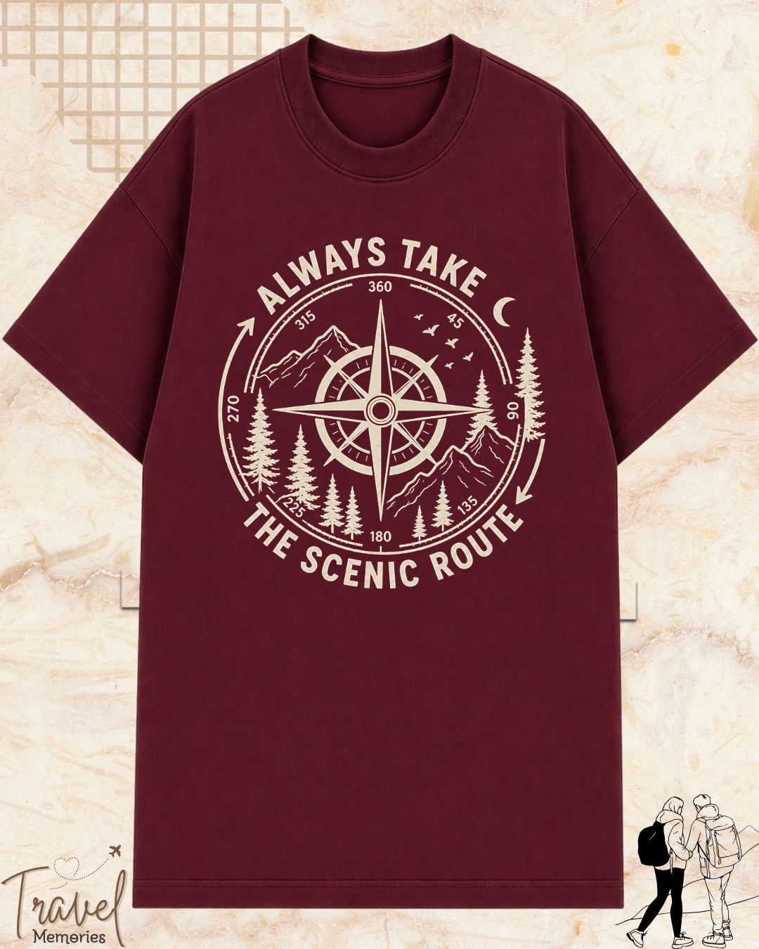 Scenic Route Vintage Adventure Cotton Tshirt