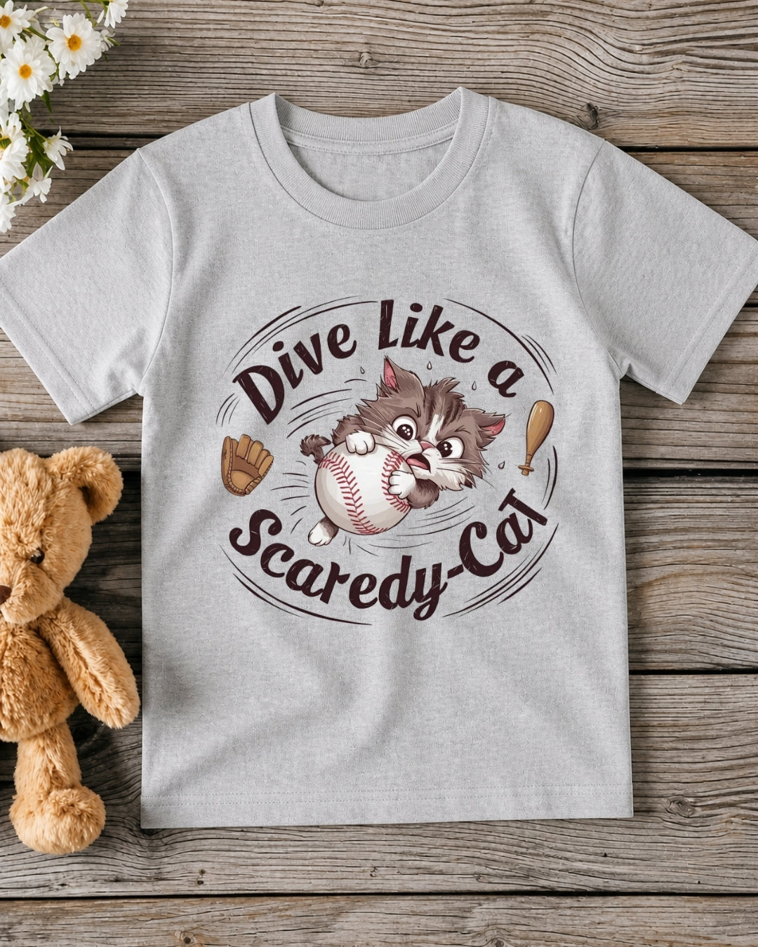 Drive Like Scaredy Cat kid Cotton Tshirt