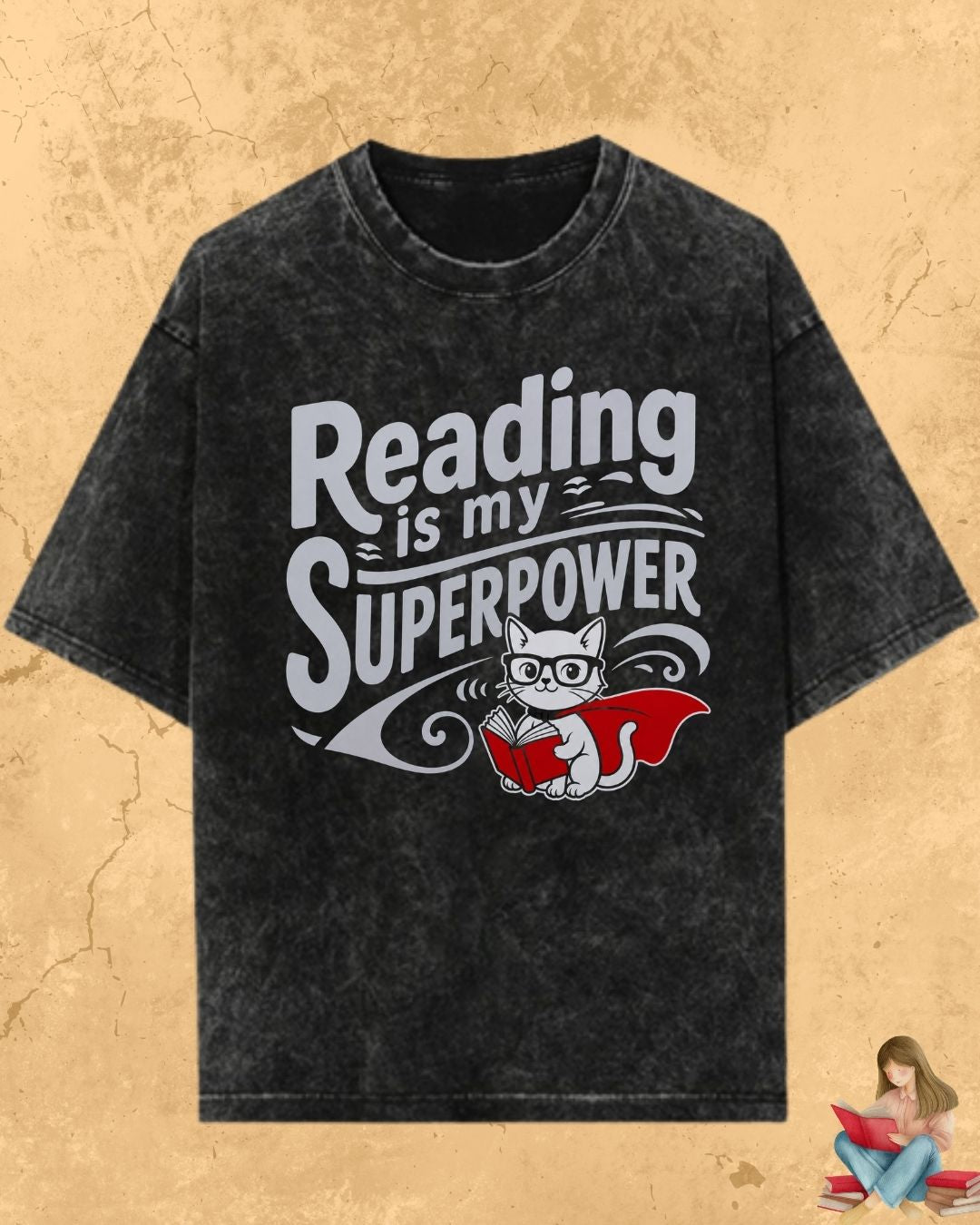 Purrfect Reader Cotton Tshirt