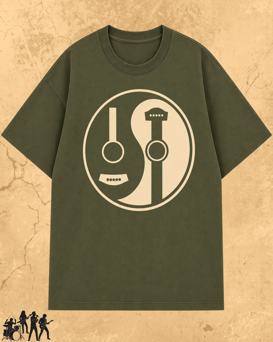 Yin Yang Guitar Cotton Tshirt