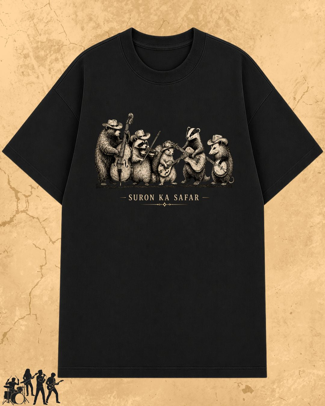 Folk Band Animals Music T-Shirt