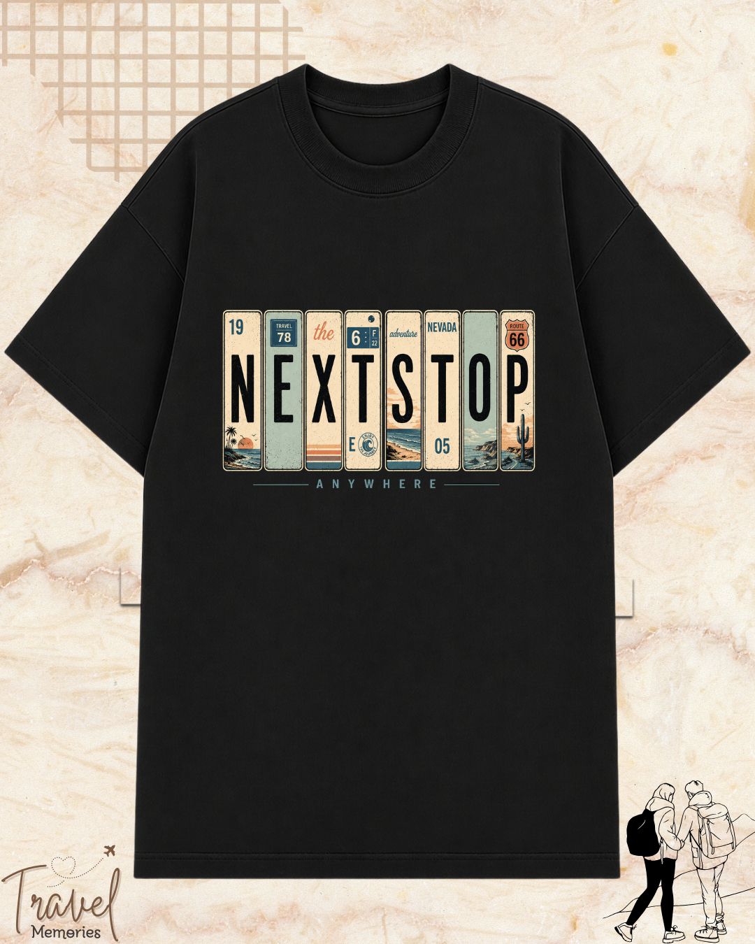 Roadtrip Travel Cotton Tshirt