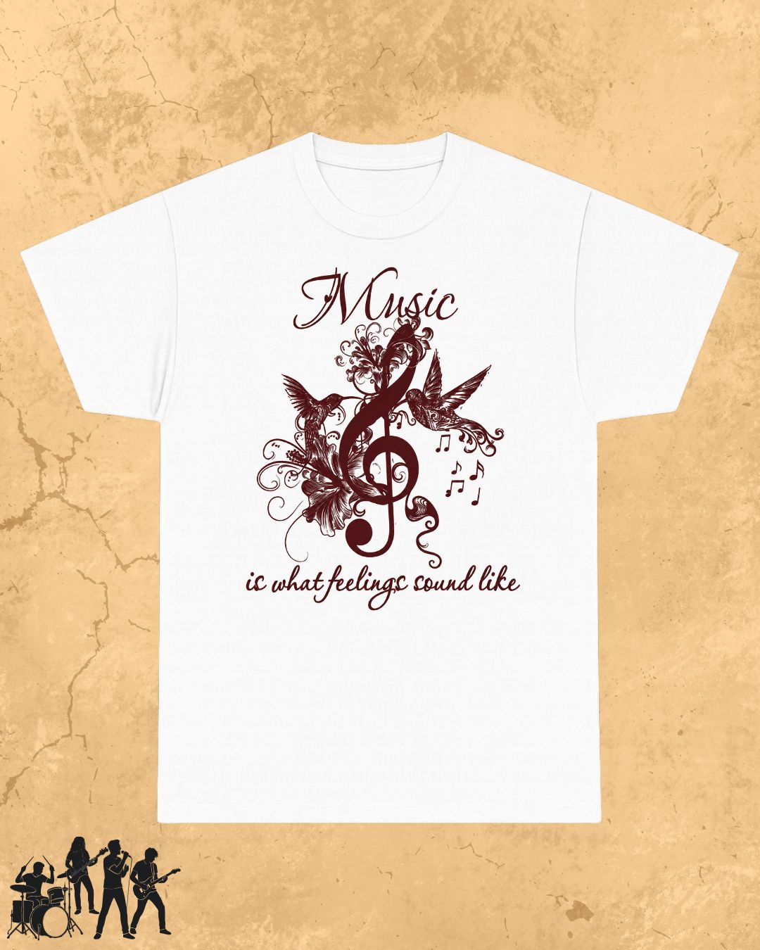 White Music Is What Feelings Sound Like Cotton Tshirt