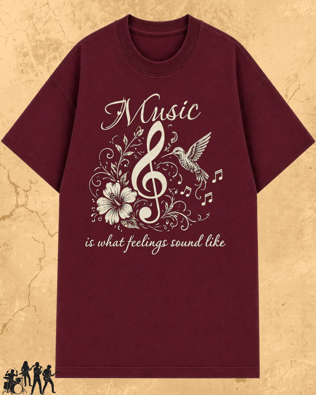 Music Is What Feelings Sound Like Cotton Tee