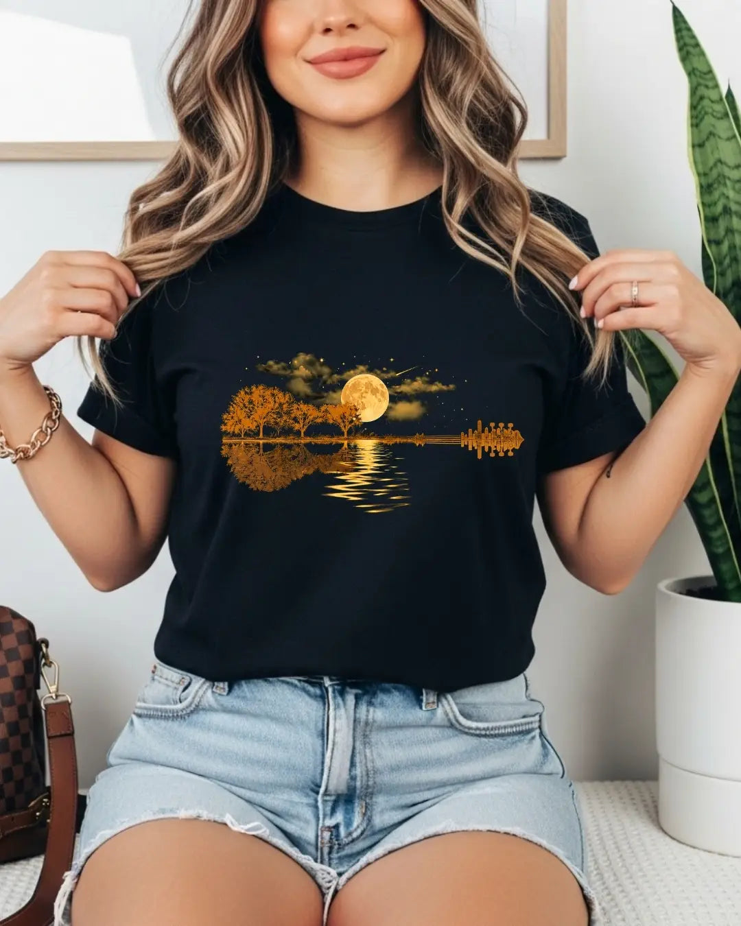 Guitar Relaxation Music Cotton T-Shirt