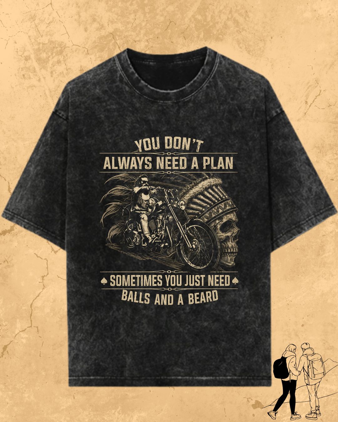 Rebel Beard Motorcycle Cotton Tshirt