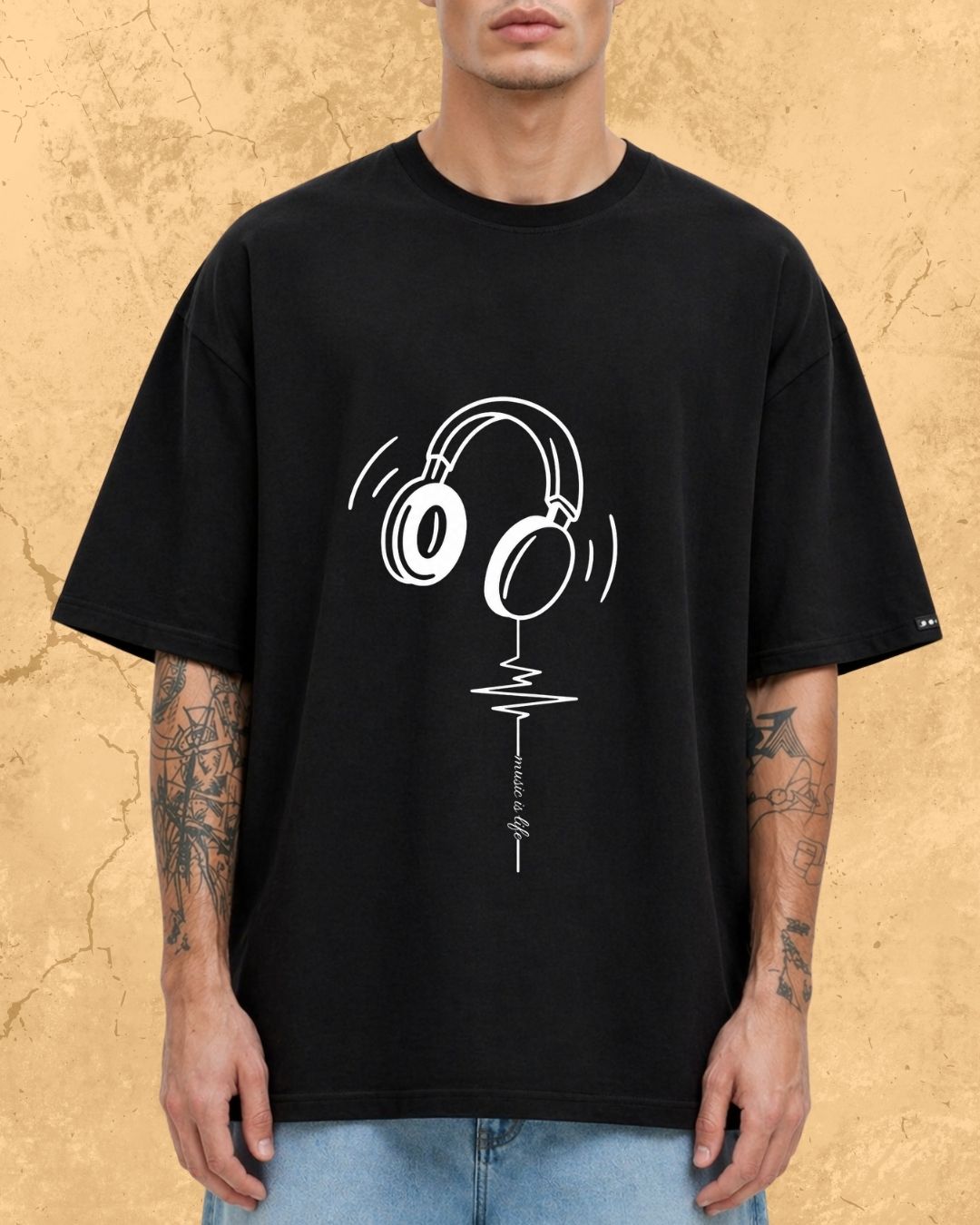 Minimal Music Vibe Cotton Tshirt