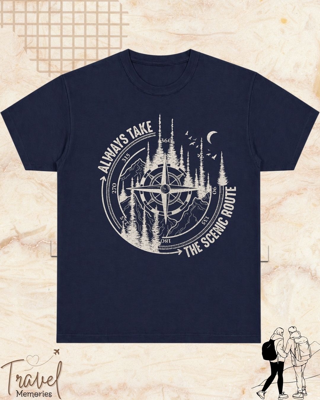 Scenic Route Vintage Adventure Cotton Tshirt