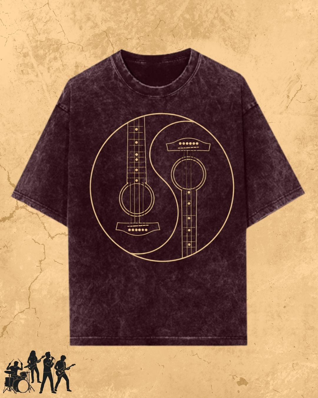 Yin Yang Guitar Cotton Tshirt