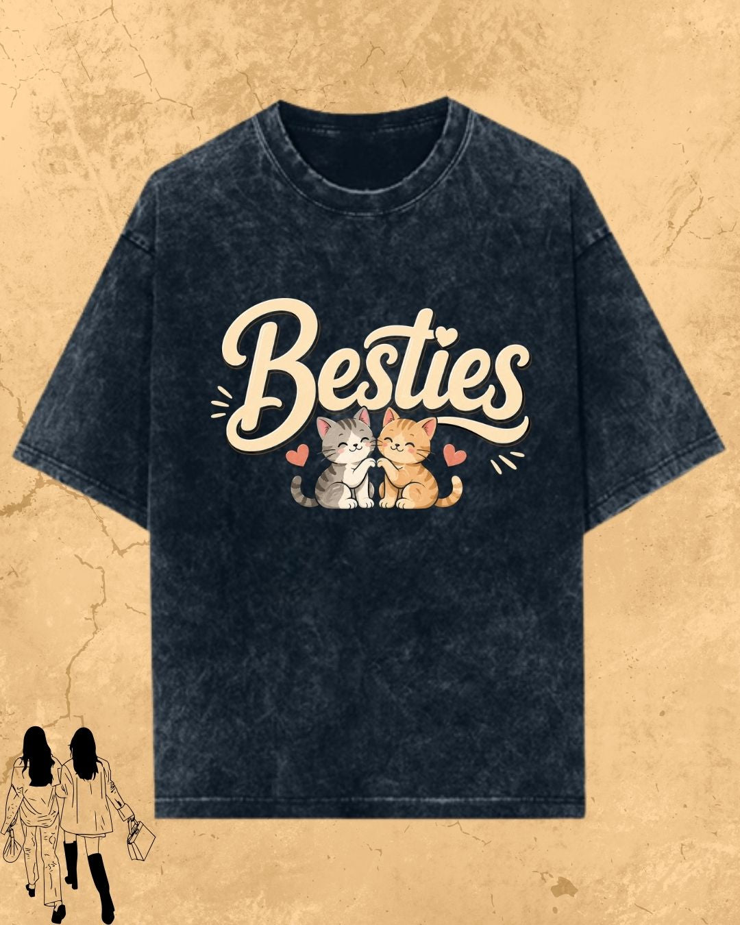 Meow Besties Cotton Tshirt