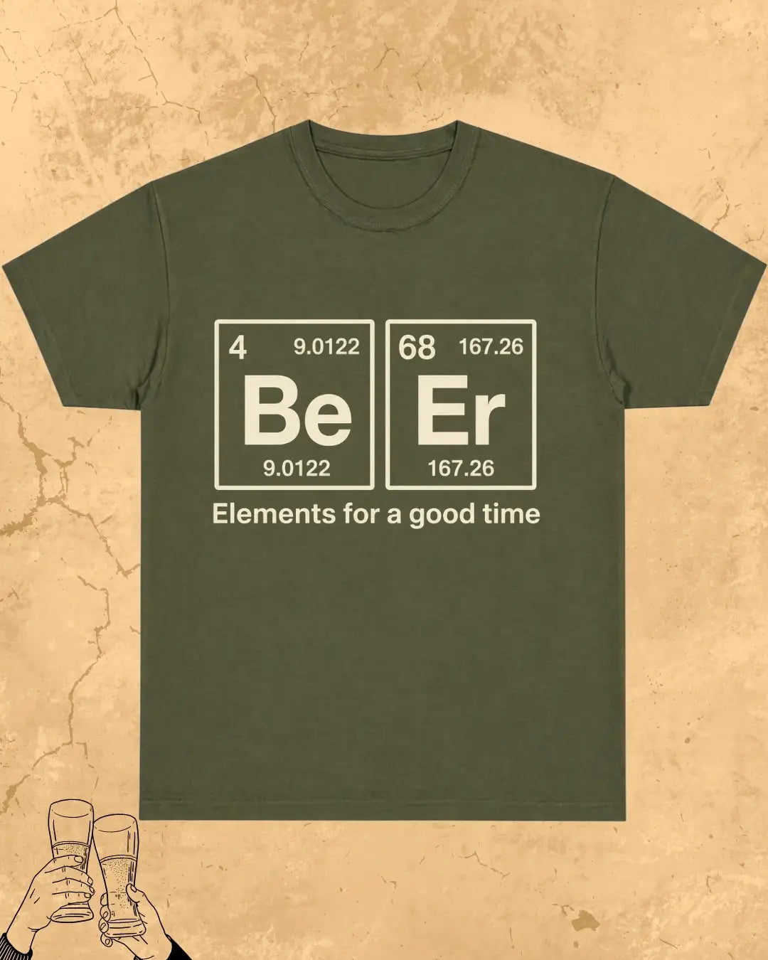 Beer Chemistry Pun Cotton Tshirt